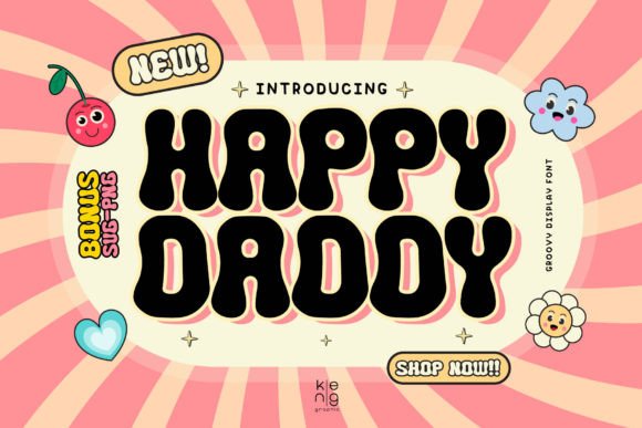 Happy Daddy: A Groovy Display Font for Bold Designs