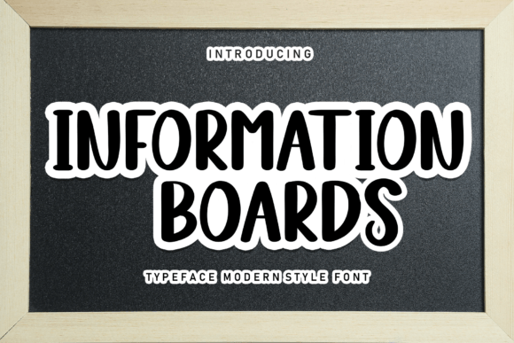 Information Boards: A Sweet Font for Design